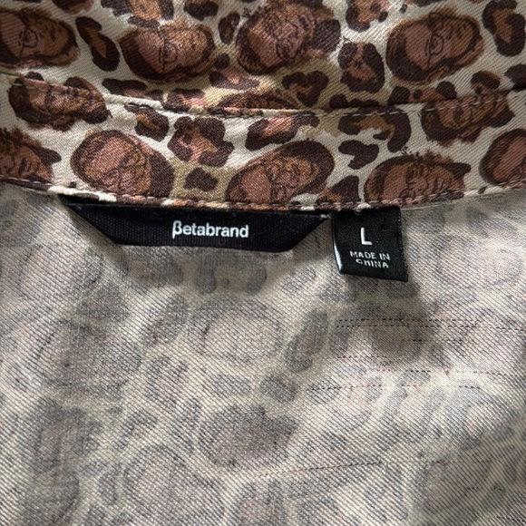 Beta Brand rare RBG Ruth Bader Ginsburg leopard print face shirt large - Picture 4 of 5